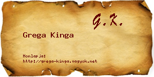 Grega Kinga névjegykártya